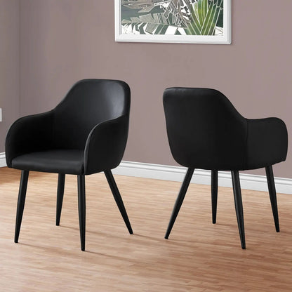 Dining chair set of 2, black upholstered contemporary chairs by Unique Piece Furniture on Tampa Home & Garden Store
