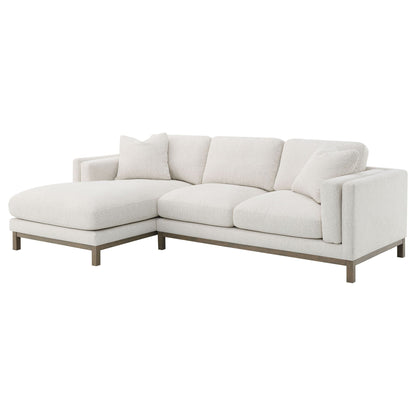 O'Brien Sectional Sofa With Left Chaise in sand beige fabric, HouseOfZazla stationary sectional on Tampa Home & Garden Store