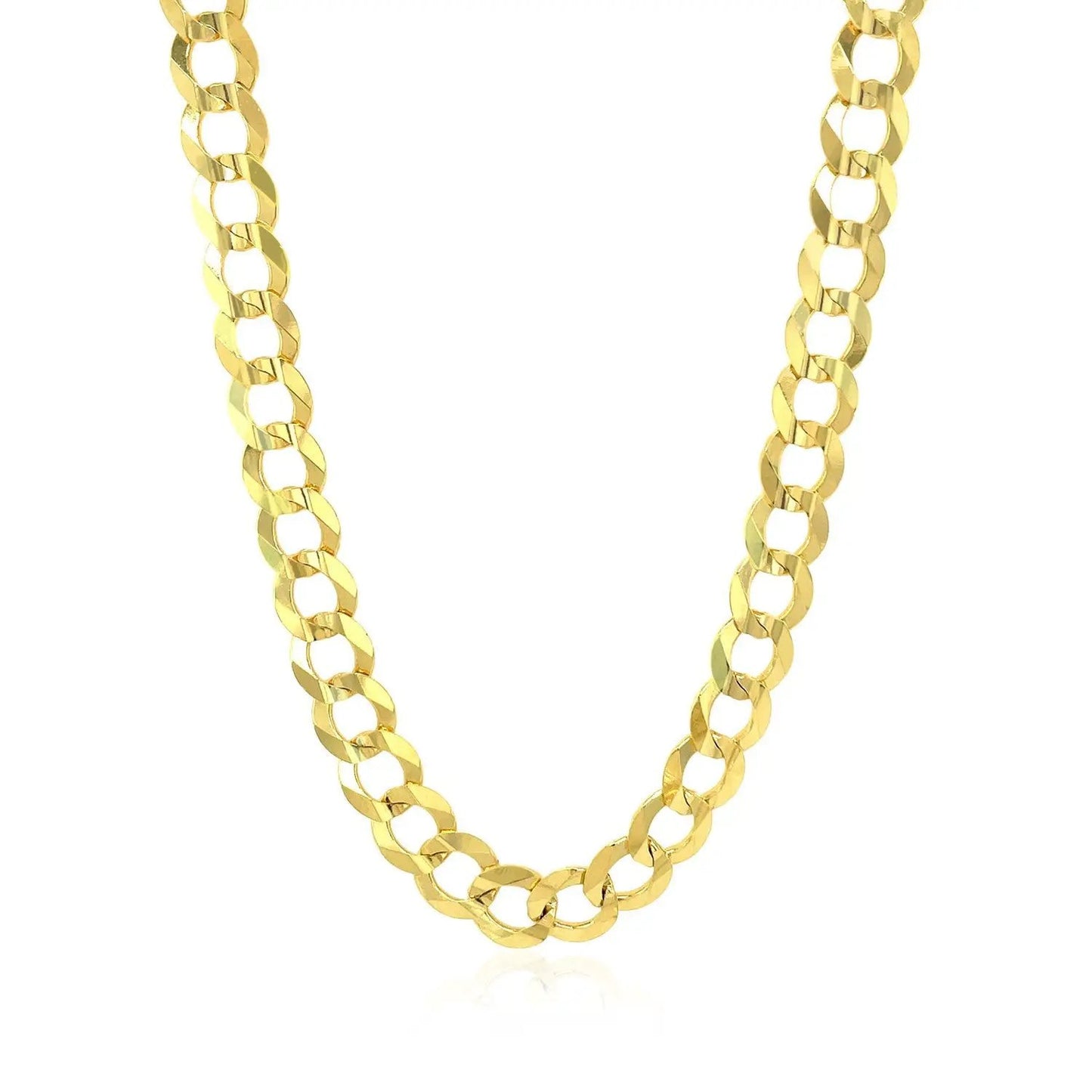 7.0mm 14k yellow gold solid curb chain necklace with polished links Bids.com on Tampa Home & Garden Store