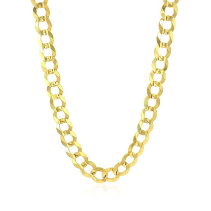 7.0mm 14k yellow gold solid curb chain necklace with polished links Bids.com on Tampa Home & Garden Store