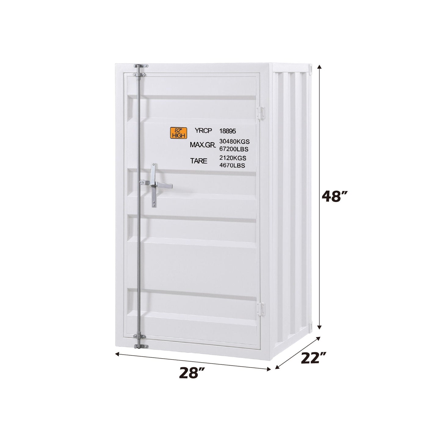 Cargo Ample Storage Chest white metal accent chest by HouseOfZazla, 28x22x82 in on Tampa Home & Garden Store