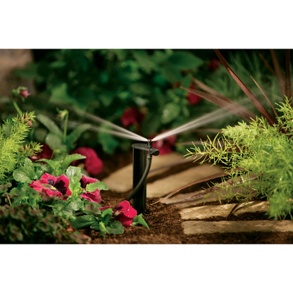Orbit Irrigation 1/4-inch barb micro-sprinkler on 12-inch stake, center strip spray on Tampa Home & Garden Store