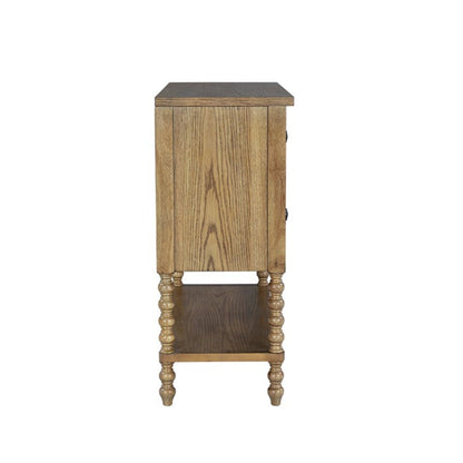 2 Drawer Accent Chest in natural wood with turned legs by HouseOfZazla, a hall chest on Tampa Home & Garden Store