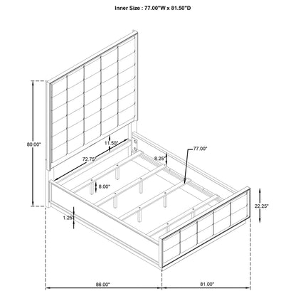 Prescott Luxurious Upholstered Tufted Bed
