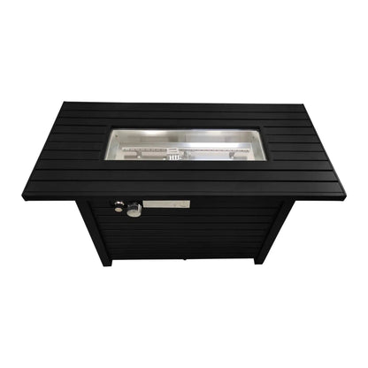 Outdoor Fire Pit Table With Lid Dual Fuel