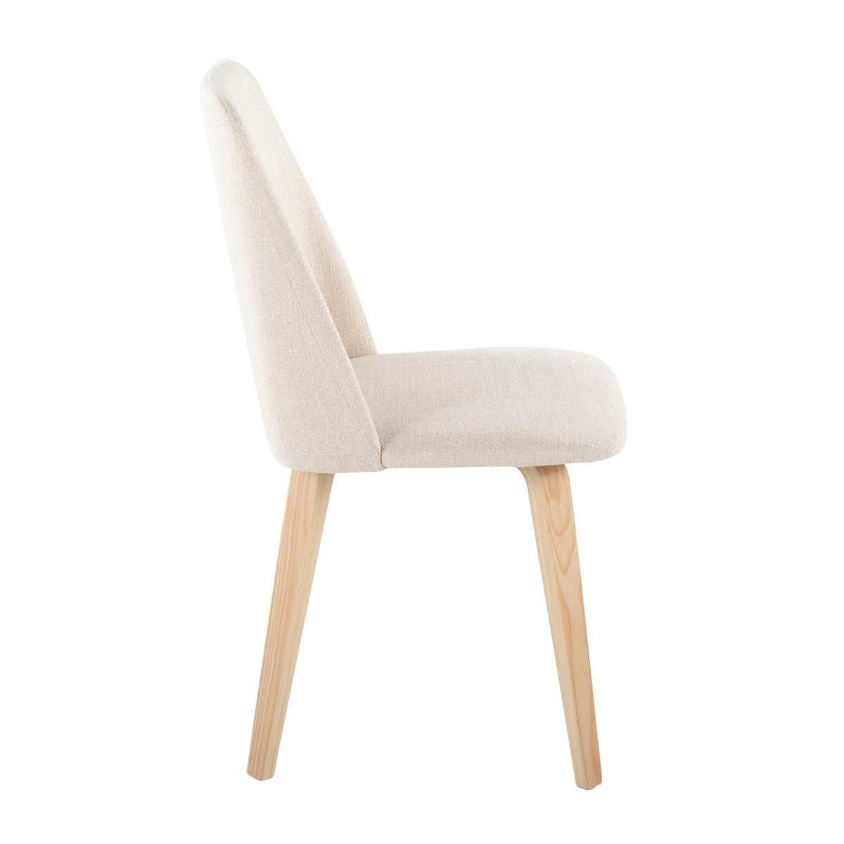 Contemporary dining chair set with padded brown seat and light wood legs HouseOfZazla on Tampa Home & Garden Store