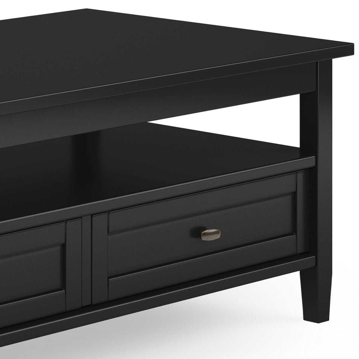 Warm Shaker coffee table black with drawer and shelf by HouseOfZazla on Tampa Home & Garden Store