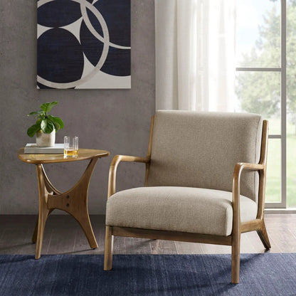 Mid-Century Style Lounge Chair With Upholstery