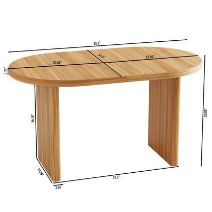 Modern Extendable Dining Table with Removable Extension Leaves by HouseOfZazla, oak finish on Tampa Home & Garden Store