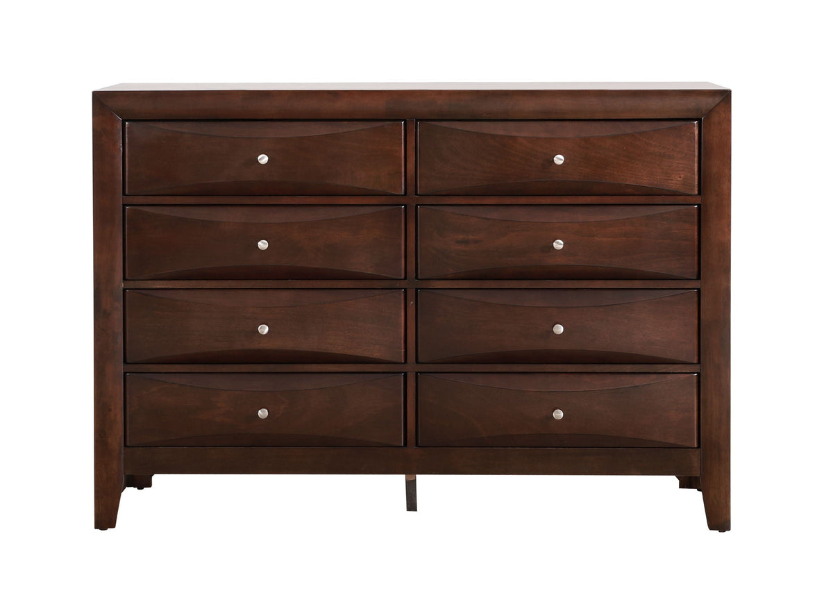 Marilla Dresser with Molded Resin Drawer Fronts in dark cherry finish by HouseOfZazla on Tampa Home & Garden Store