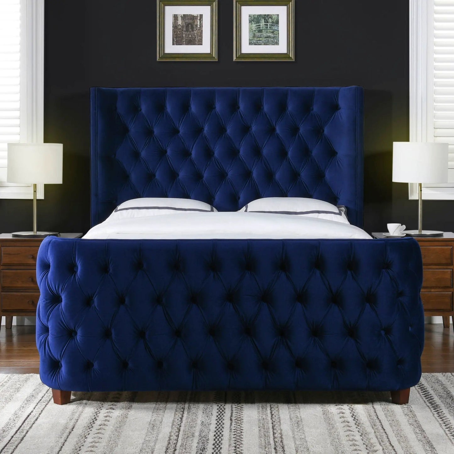 Brooklyn Tufted Bed Headboard and Footboard Set