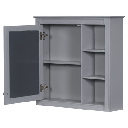 Vanity with medicine cabinet in gray, 2 doors and 4 drawers by HouseOfZazla on Tampa Home & Garden Store