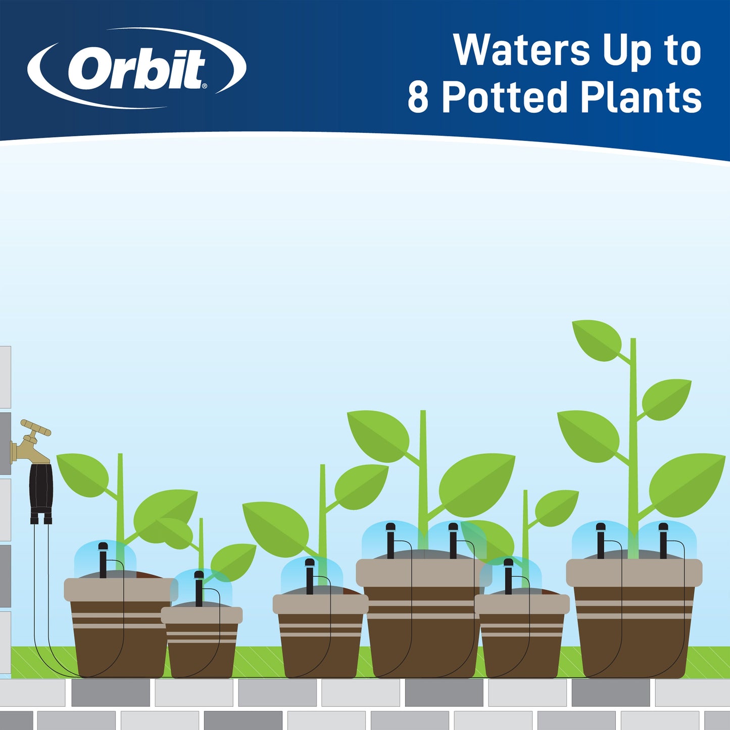 Patio & Potted Plant Kit 67523 drip irrigation system Orbit Irrigation for 8 potted plants on Tampa Home & Garden Store