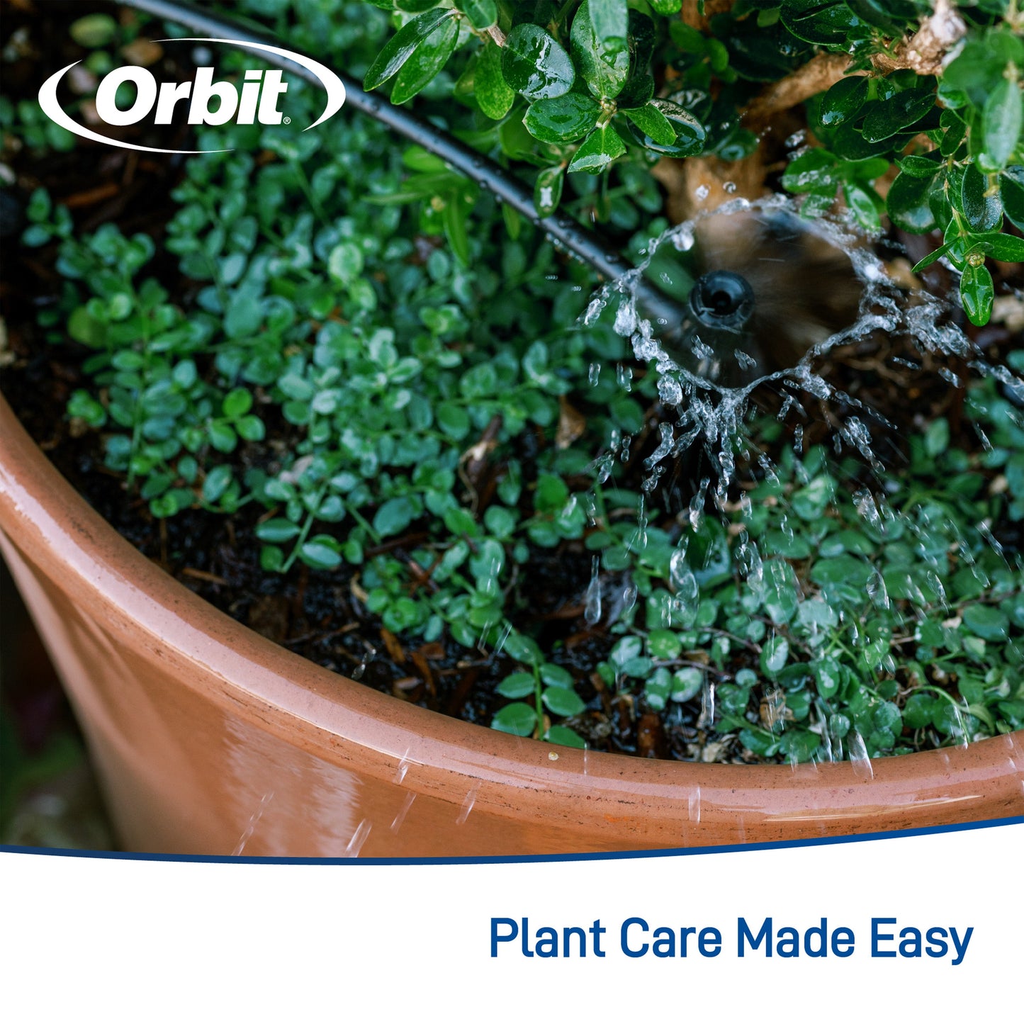 Patio & Potted Plant Kit 67523 drip irrigation system by Orbit among green leaves on Tampa Home & Garden Store