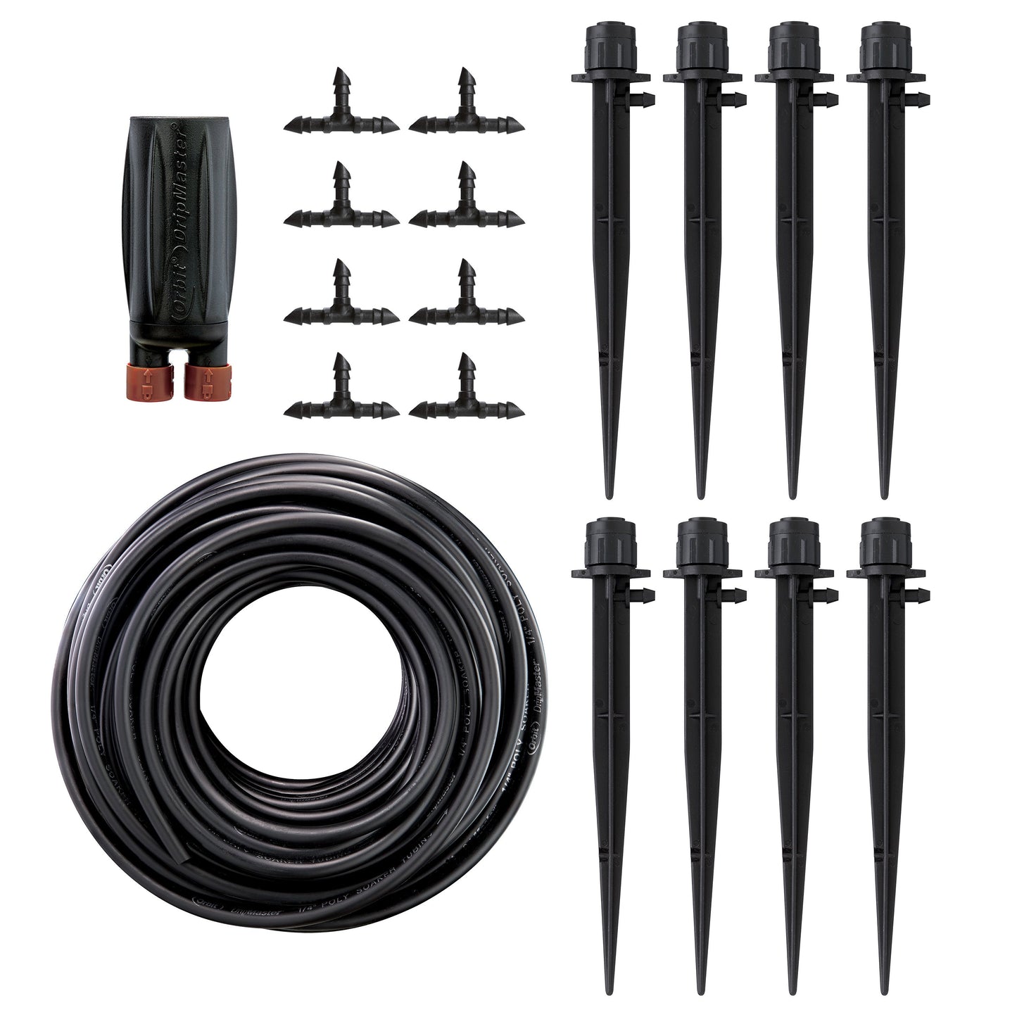 Orbit Irrigation Patio Drip Kit 67523 with coil tubing and emitters and stakes on Tampa Store on Tampa Home & Garden Store