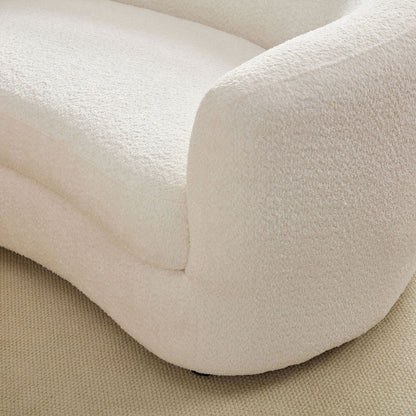 Classic Curved Tight Back Sofa And The Boucle