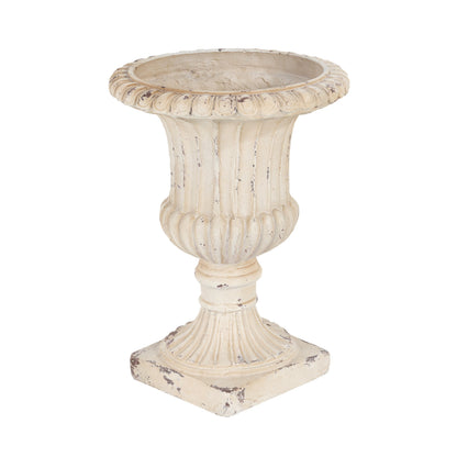 MGO Garden Urn antique white, 19.25 in tall planter on Tampa Home & Garden Store
