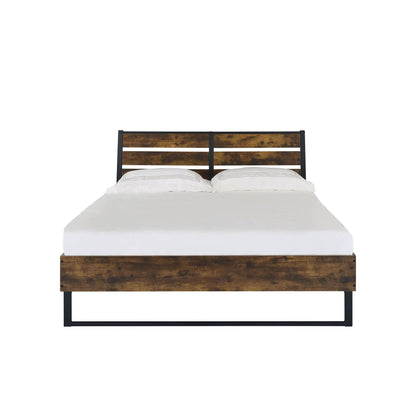 Juvanth Rustic Bed With Industrial Charm