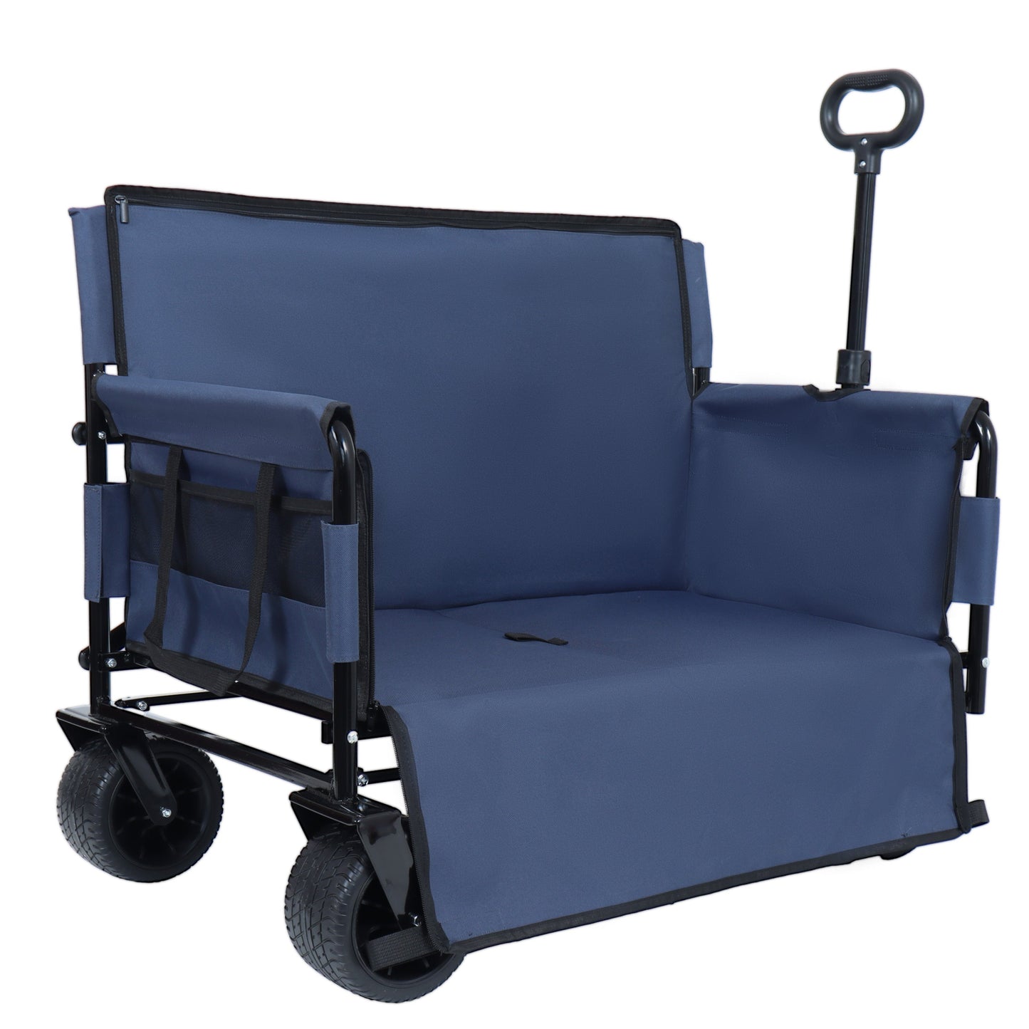 3-in-1 Folding Wagon with Bench Seat and Storage in blue by HouseOfZazla outdoor wagon on Tampa Home & Garden Store