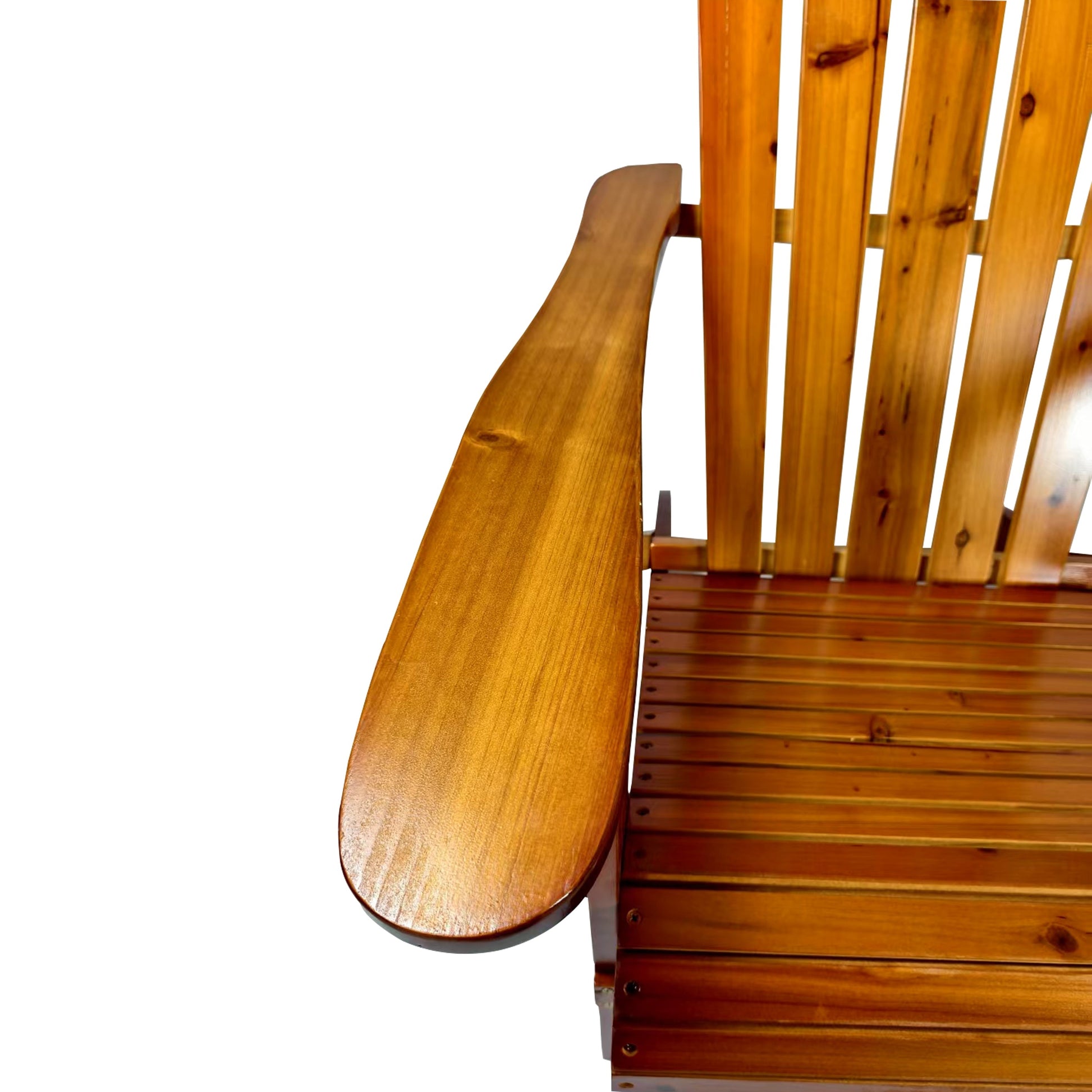Foldable solid wood Adirondack chair in oak finish, outdoor furniture by HouseOfZazla on Tampa Home & Garden Store