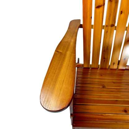 Foldable solid wood Adirondack chair in oak finish, outdoor furniture by HouseOfZazla on Tampa Home & Garden Store