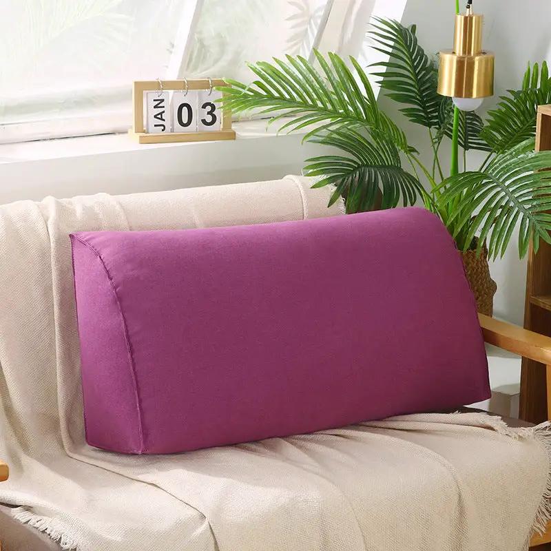 Removable and washable sofa cushion purple fabric by FLIPSTYLEZLLC on beige living room sofa on Tampa Home & Garden Store
