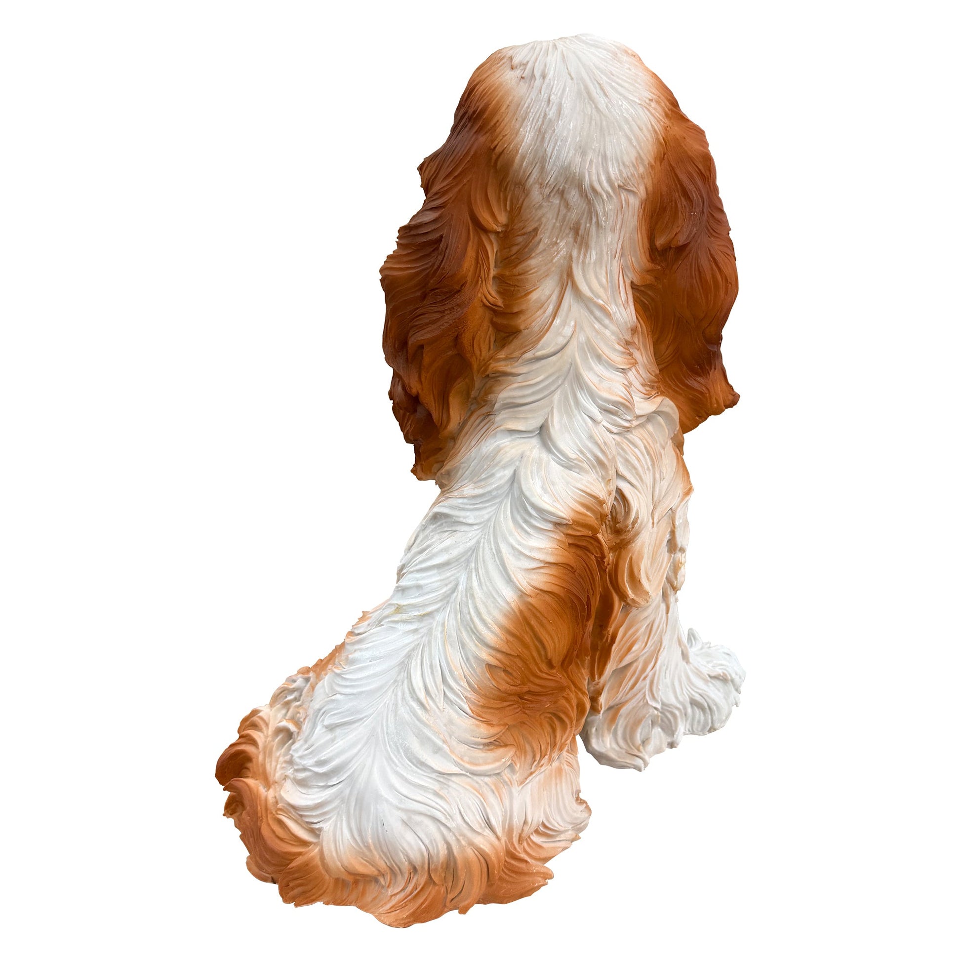 Charlie the Beagle Garden Statue brown and white fur texture for outdoor decor on Tampa Home & Garden Store