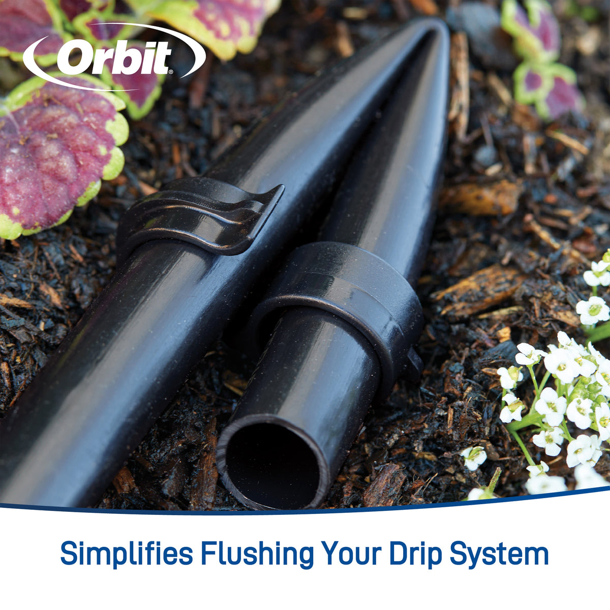 1/2-inch drip figure-8 end fitting Orbit Irrigation for drip irrigation systems on Tampa Home & Garden Store