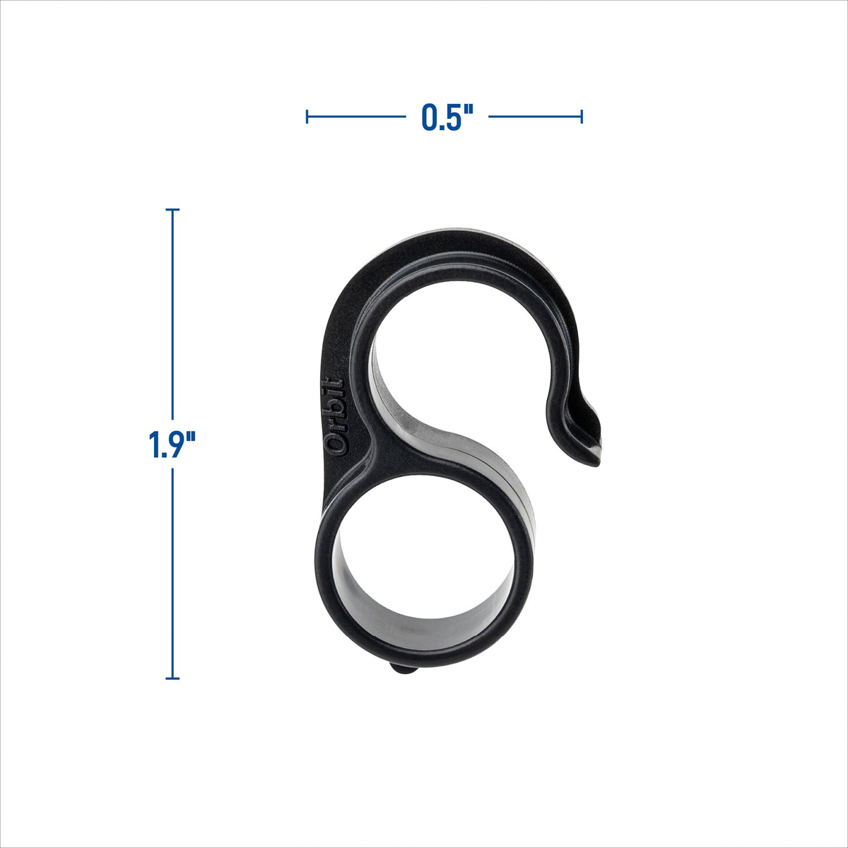 1/2 in drip figure-8 end fitting Orbit Irrigation, black plastic, triple pack on Tampa Home & Garden Store