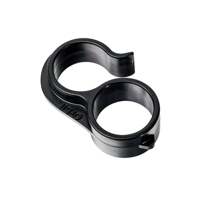 Orbit Irrigation 1/2in drip figure-8 end fitting in black plastic for drip irrigation on Tampa Home & Garden Store