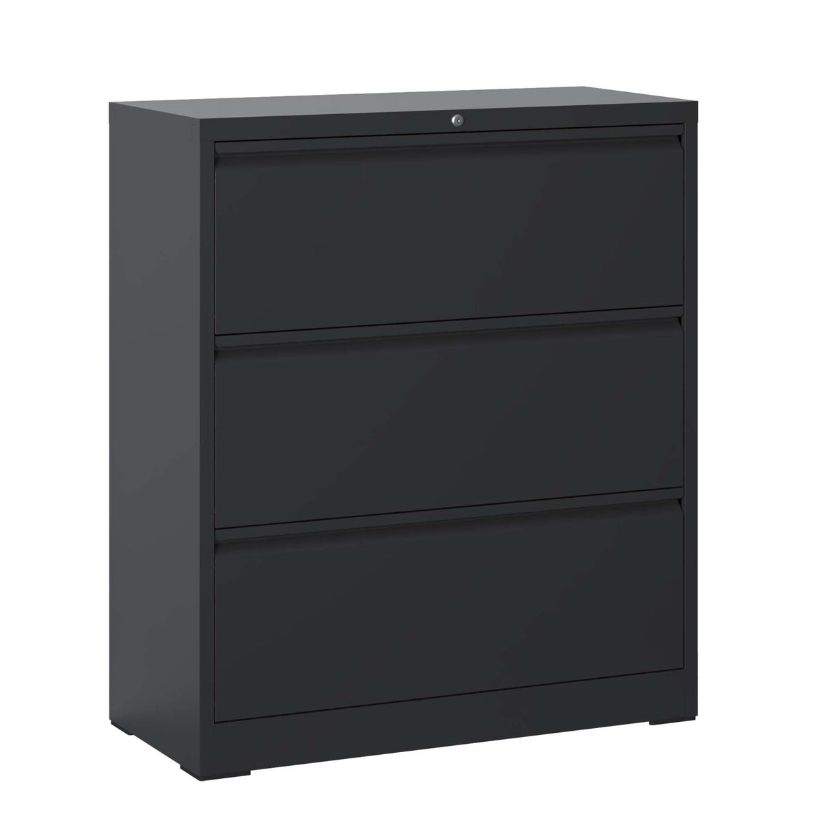 HouseOfZazla premium black metal lateral file cabinet with lock on Tampa Home & Garden Store