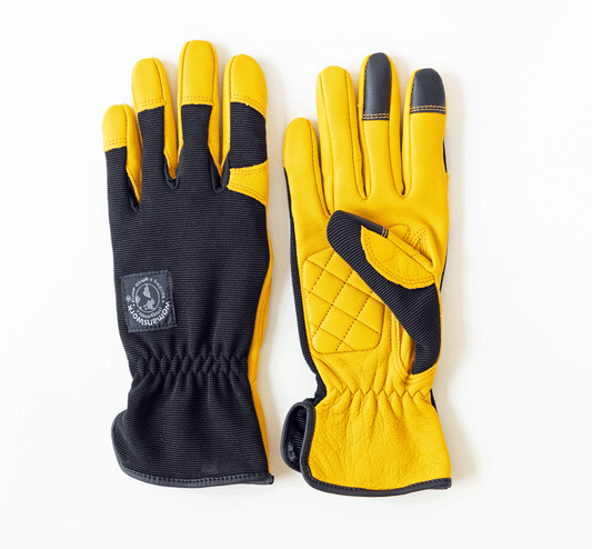 Ultra Fit Work & Garden Gloves, black with yellow accents, quilted palm, Womanswork pair on Tampa Home & Garden Store