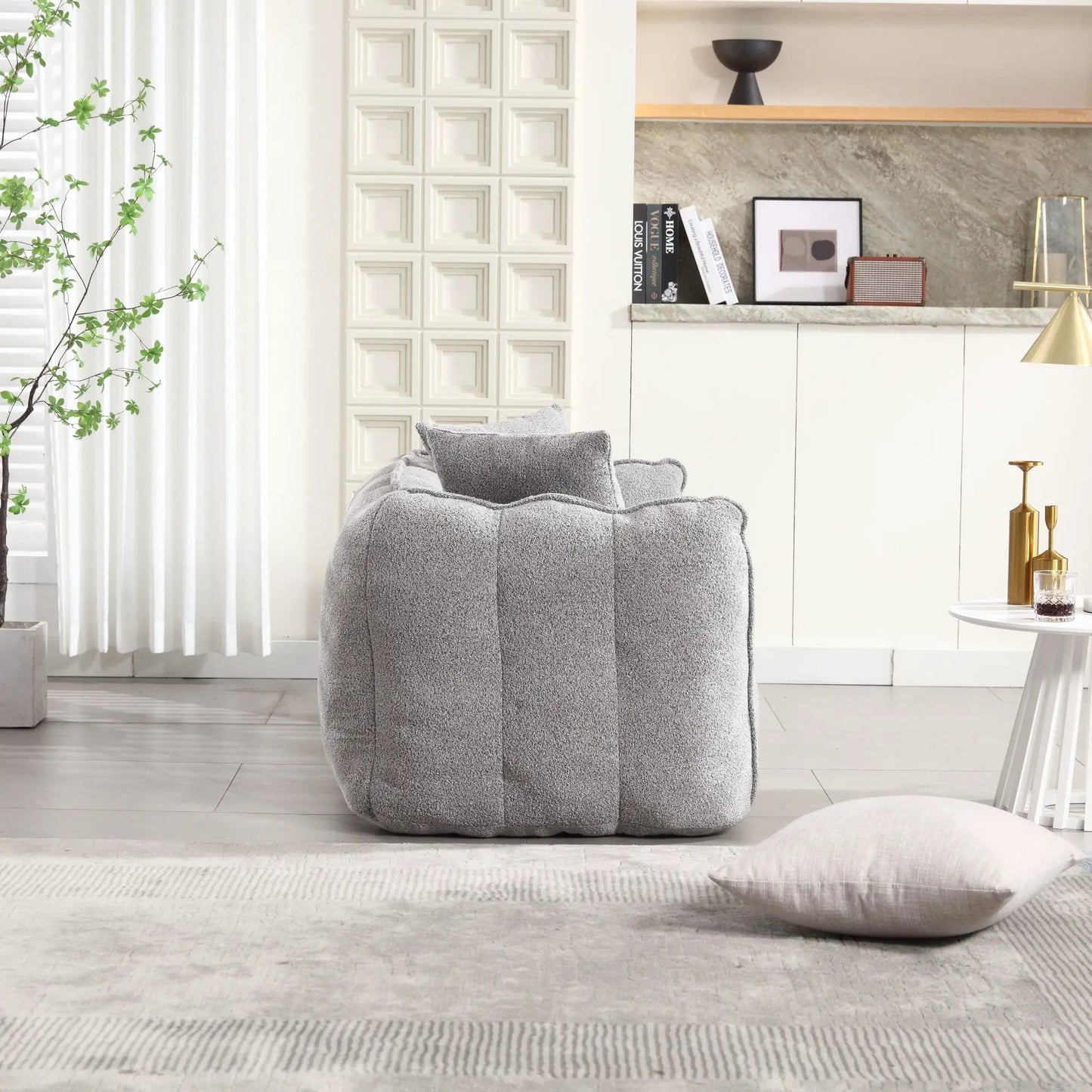 Cozy Beanbag Chair With Resilient Foam Core For 2