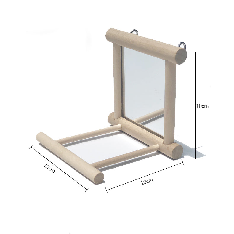 Bird stand with mirror, wooden bird toy with frame and rods, Sell My Stuff on Tampa Home & Garden Store