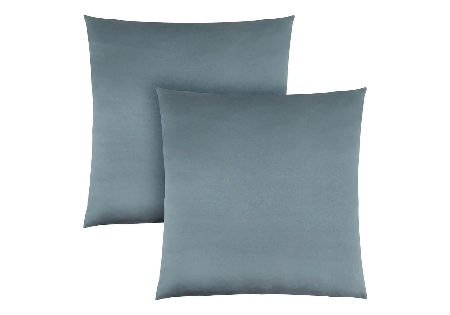 Square throw pillows blue-gray velvet; insert included, 2-pack by Unique Piece Furniture on Tampa Home & Garden Store