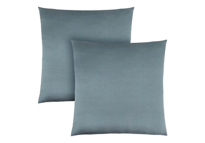 Square throw pillows blue-gray velvet; insert included, 2-pack by Unique Piece Furniture on Tampa Home & Garden Store