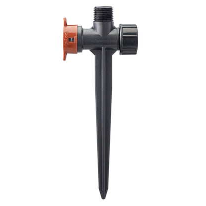 Drip-tube stake faucet adaptor with orange Drip-Lock collar Orbit Irrigation on Tampa Home & Garden Store