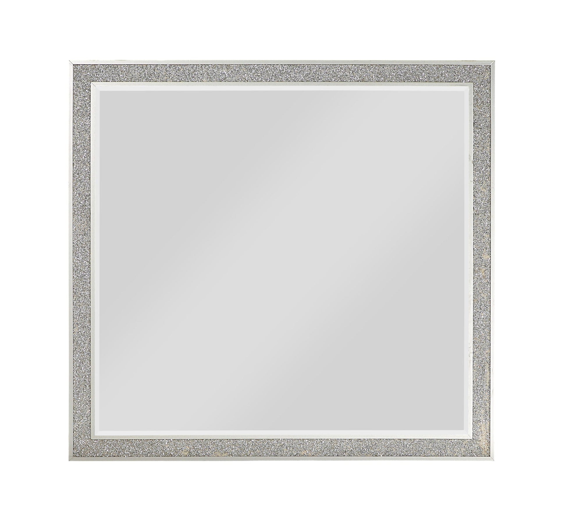 Sliverfluff Mirror by HouseOfZazla, champagne glitter frame, mirrored glass on Tampa Home & Garden Store