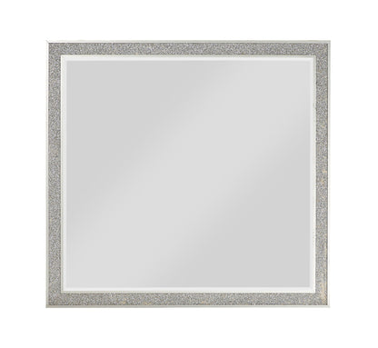 Sliverfluff Mirror by HouseOfZazla, champagne glitter frame, mirrored glass on Tampa Home & Garden Store