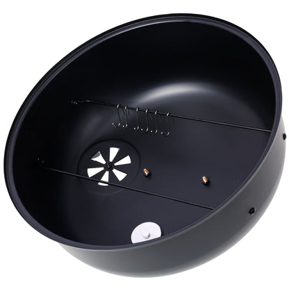 A Portable Charcoal Smoker and Grill for Outdoors