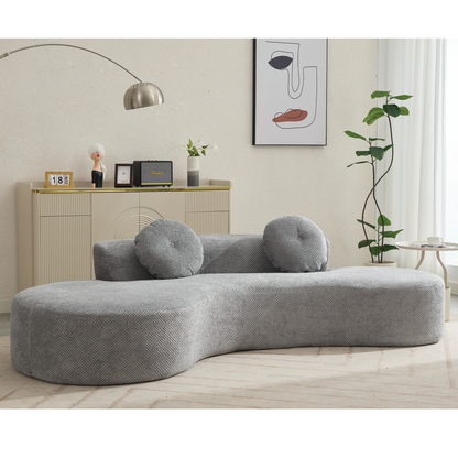 Modern Minimalist Curved Sofa for a Living Room