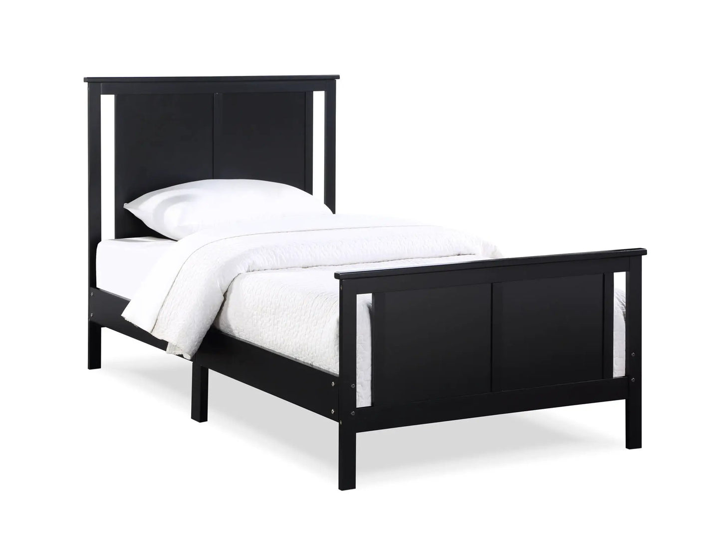 Connelly panel bed in black finish by Unique Piece Furniture, with headboard and footboard on Tampa Home & Garden Store