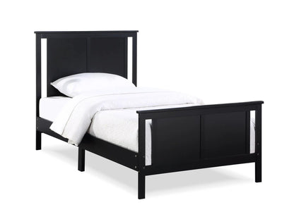 Connelly panel bed in black finish by Unique Piece Furniture, with headboard and footboard on Tampa Home & Garden Store