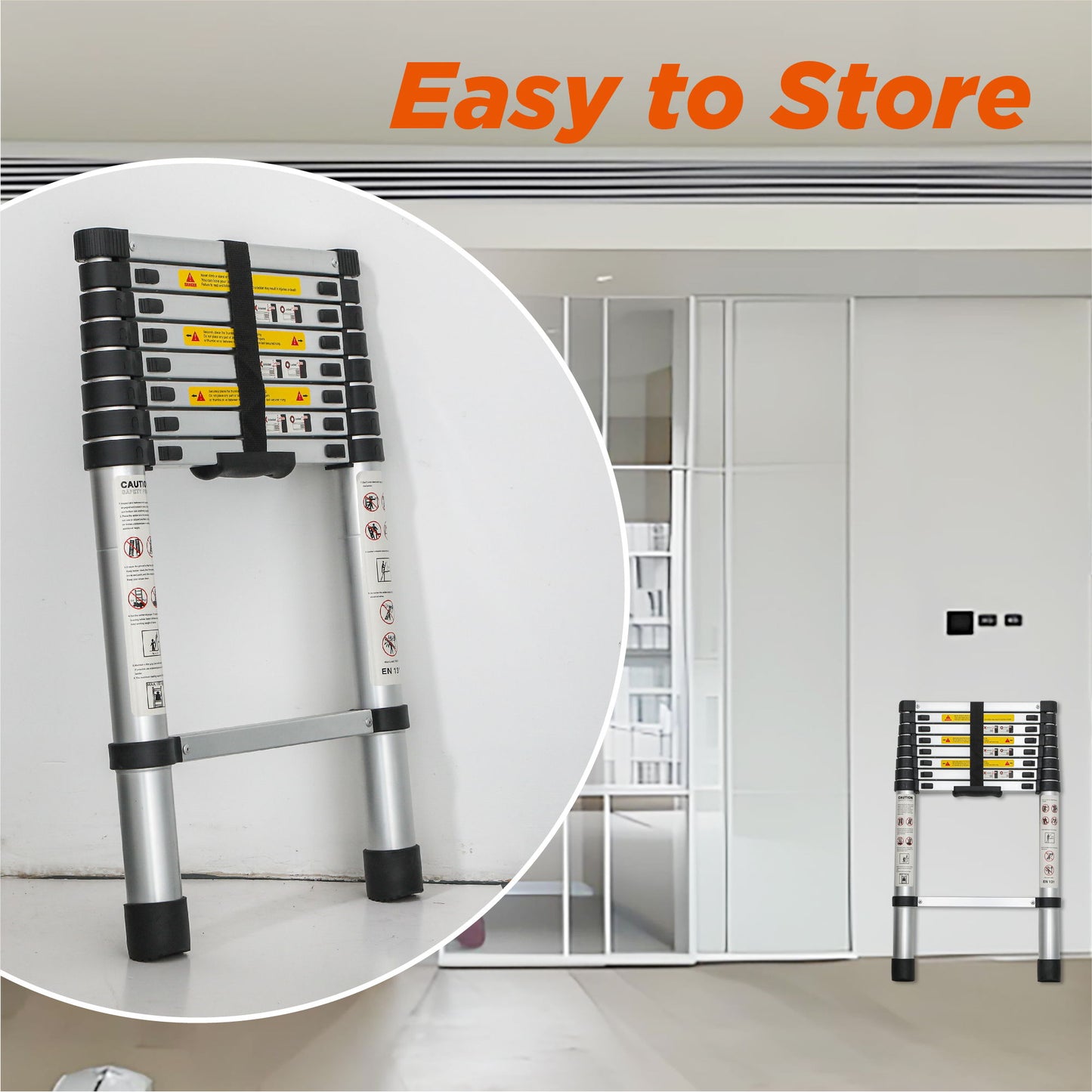 Telescopic Folding Ladder For Indoor And Outdoor