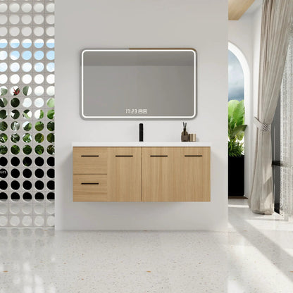 Floating Bathroom Vanity Sink and Modular Cabinet
