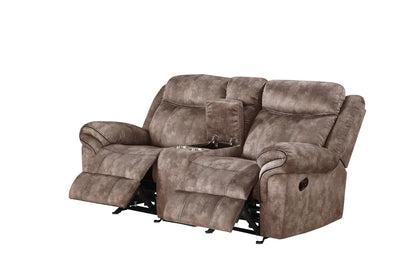Zubaida Two Tone Recliner Loveseat with USB Port