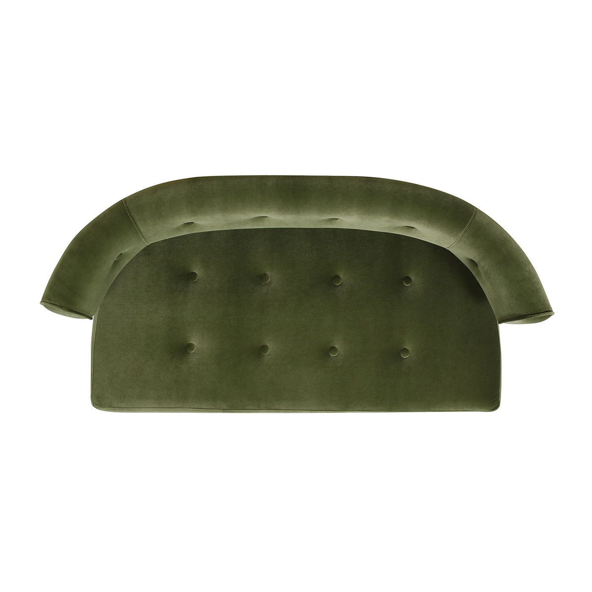 Jared Versatile Roll-Arm Tufted Bench Settee in green velvet with button tufting on Tampa Home & Garden Store