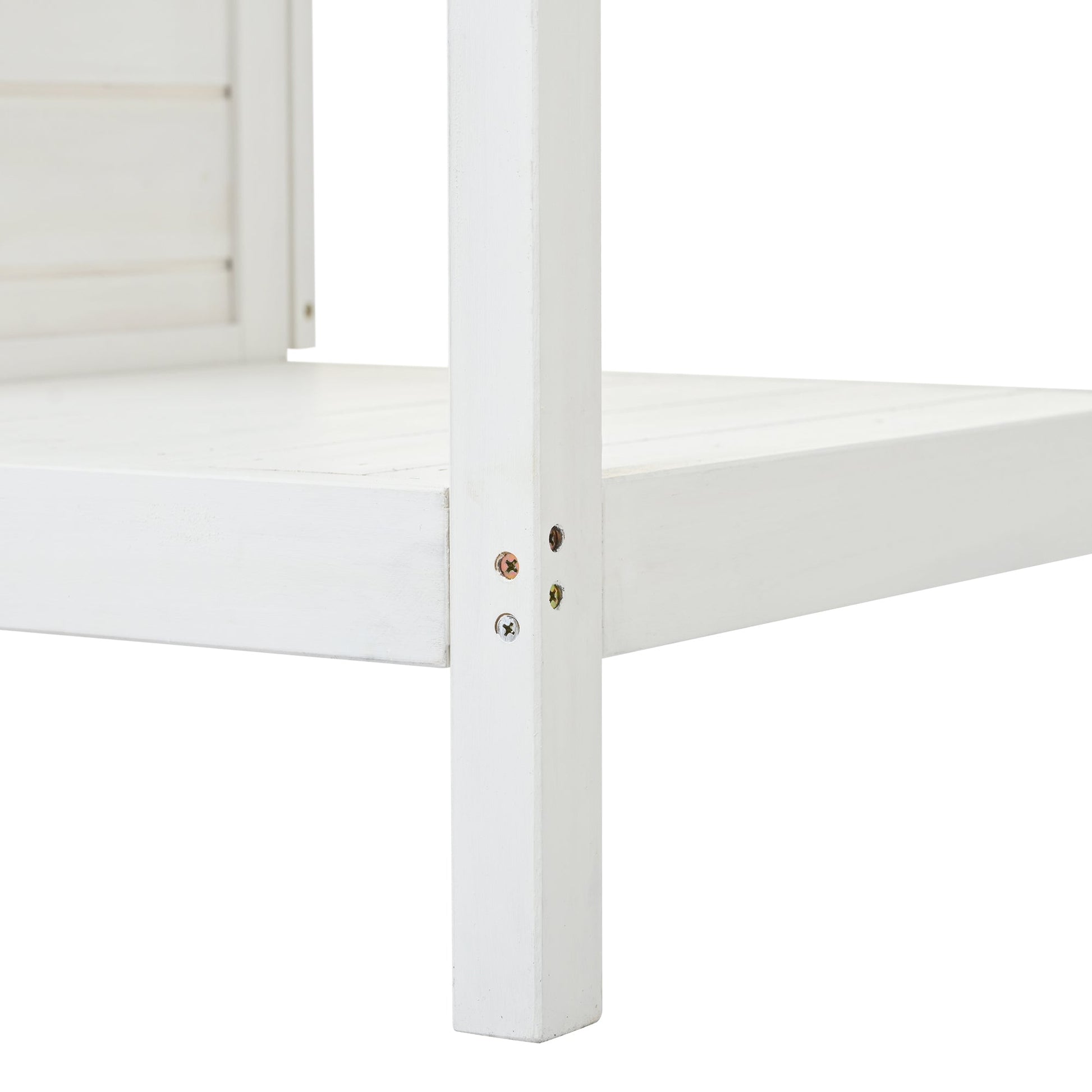 Topmax 66in Large Outdoor Farmhouse Wooden Potting Bench Table white wood HouseOfZazla on Tampa Home & Garden Store