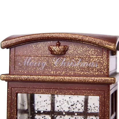 Christmas lantern with a vintage bronze finish, speckled gold trim, Merry Christmas script on Tampa Home & Garden Store