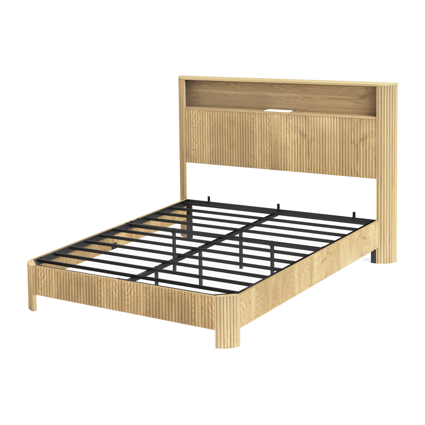 Queen Modern Bed Frame and Charging Station